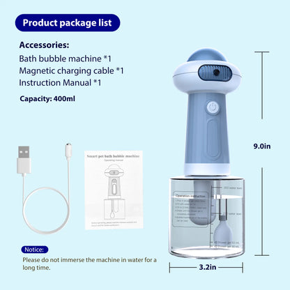[Creator Pick] Electric Dog Shampoo Dispenser, Dog Shampoo Sprayer, Duck Shampoo Foamer for Pet, Foaming Soap Dispenser for Bathtub, Kitchen Sink Cleaning Grooming Bubbles