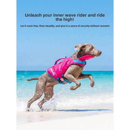 Dog Life Jacket - Pet High-Visibility Gear with Bright Contrast Colors, Ripstop Quick-Dry Fabric, Head Support, Enhances Visibility Water Safety Lifesaver for Pool, Lake Activities