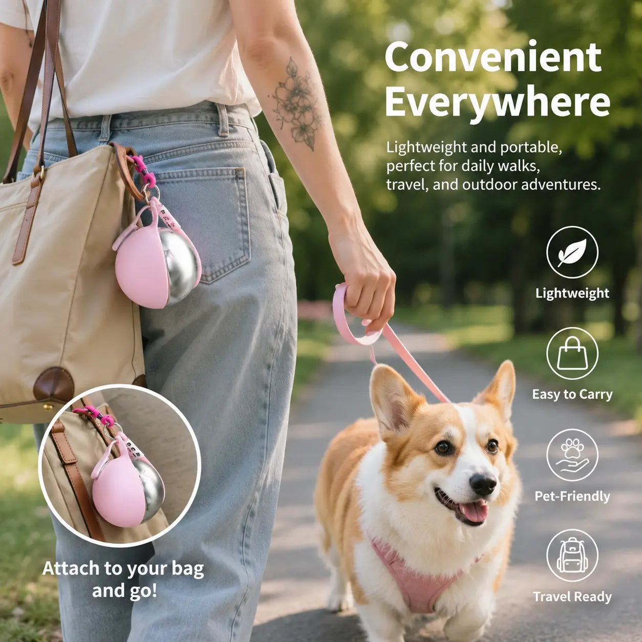 Durable Spill-Proof Dog Water Dispenser – Premium Portable Bottle for All-Terrain Travel with Effortless Single-Handed Operation and Leak-Free Assurance