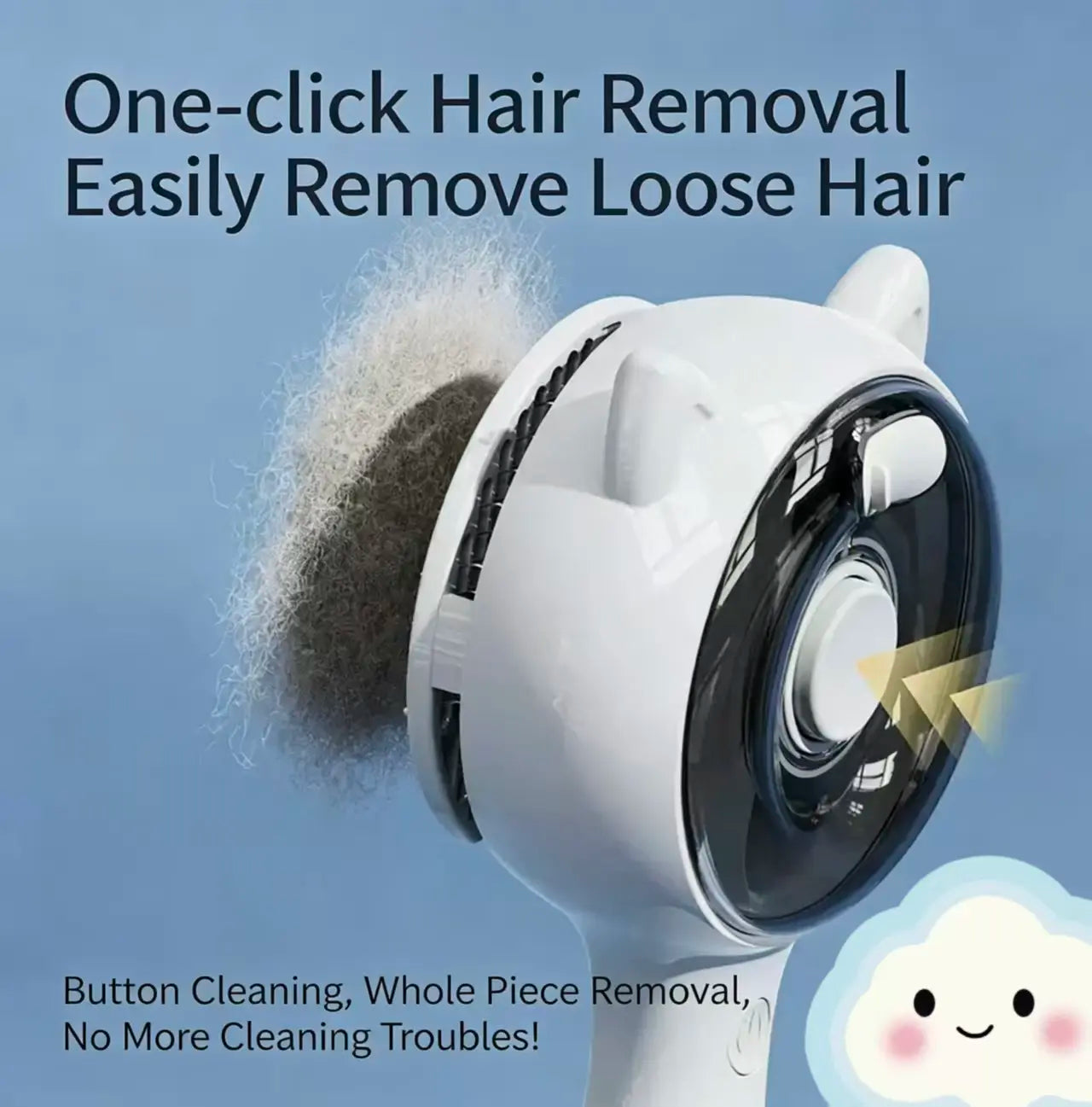 Pet Deshedding Spray Brush for Cats/Dogs - Stainless Steel Slicker Grooming Tool, 1-Button Hair Removal, Adjustable Steam Mist Settings, Moisturizing, Gentle on Skin, Universal Fit Grooming Accessory for Pet Lovers