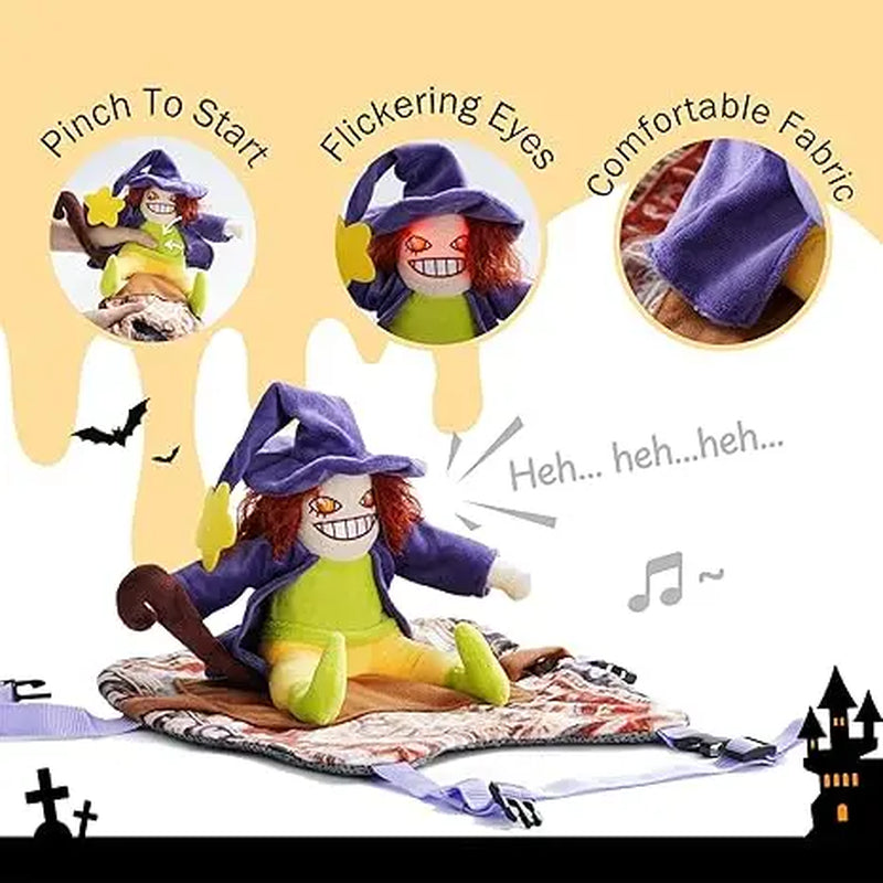 Fuzzwoof Howling Witch Dog Halloween Costume with Spooky Sound Effects, Humorous Dog Outfit Featuring Creepy Laughing Witch, Suitable for All Breeds (Large)