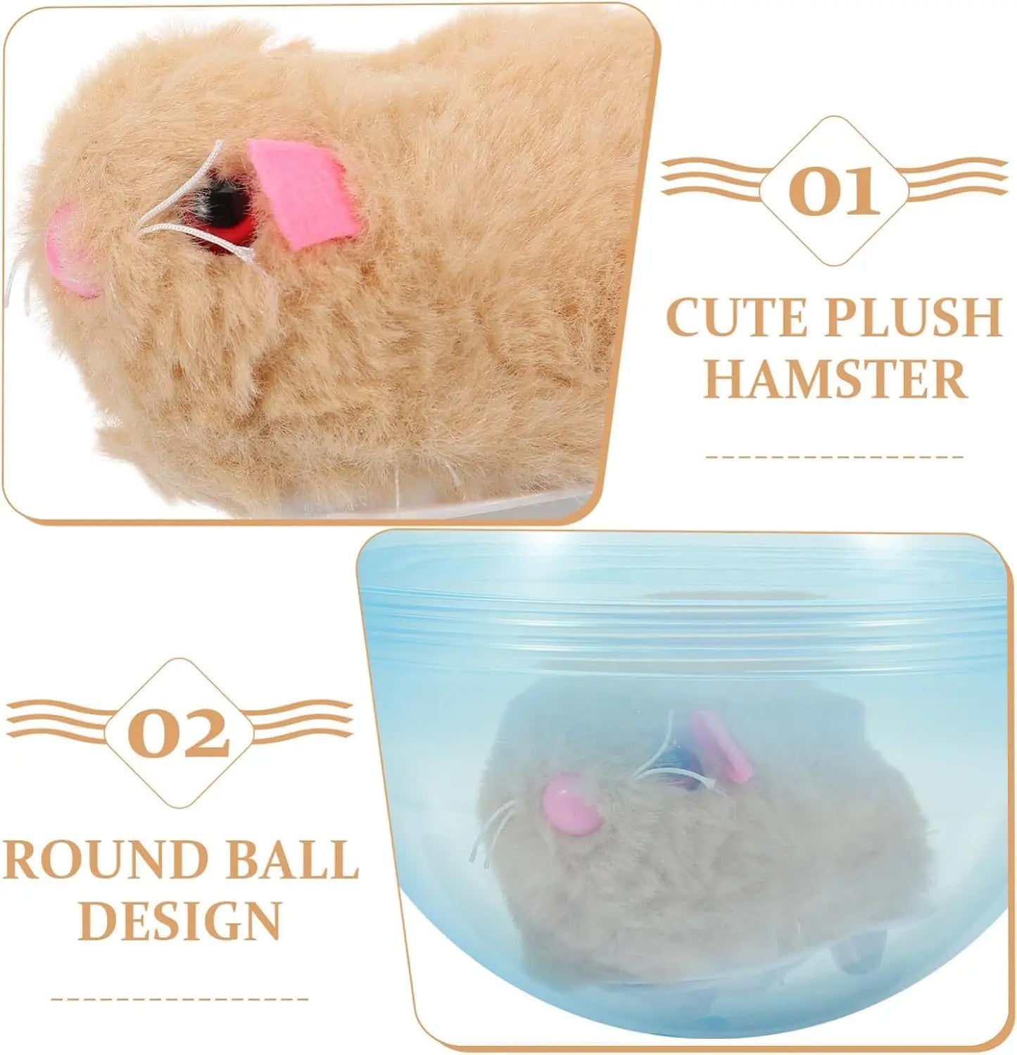 Boredom Buster Smart Cat Toy USB Rechargeable Auto-Rolling Ball with Mouse Hands-Free Play for Indoor Cats