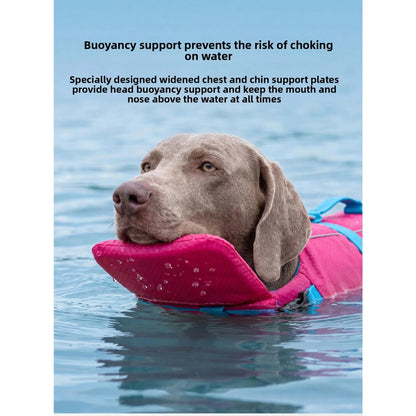 Dog Life Jacket - Pet High-Visibility Gear with Bright Contrast Colors, Ripstop Quick-Dry Fabric, Head Support, Enhances Visibility Water Safety Lifesaver for Pool, Lake Activities